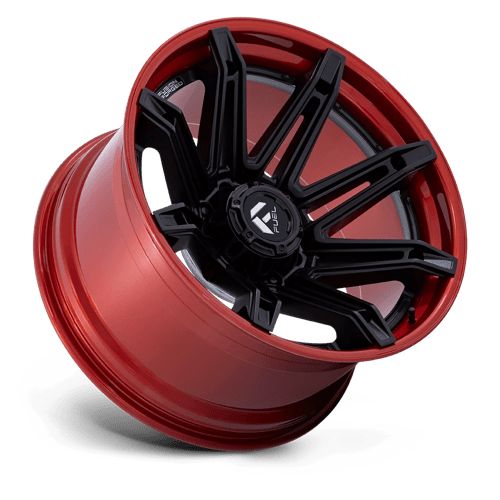 Fuel FC401 BRAWL - Matte Black With Candy Red Lip-Wheels-Fuel-Dirty Diesel Customs
