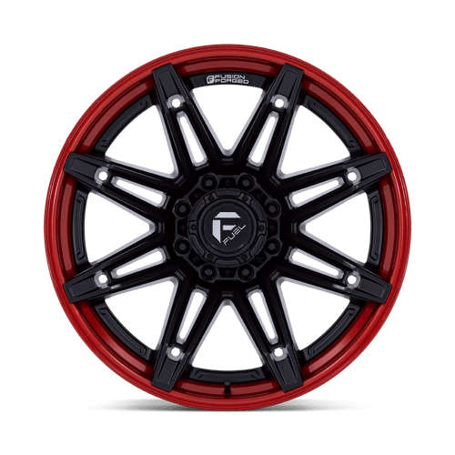 Fuel FC401 BRAWL - Matte Black With Candy Red Lip-Wheels-Fuel-Dirty Diesel Customs