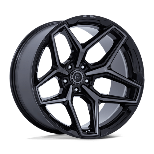 Fuel FLUX - Gloss Black Brushed Face w/ Gray Tint-Wheels-Fuel-Dirty Diesel Customs