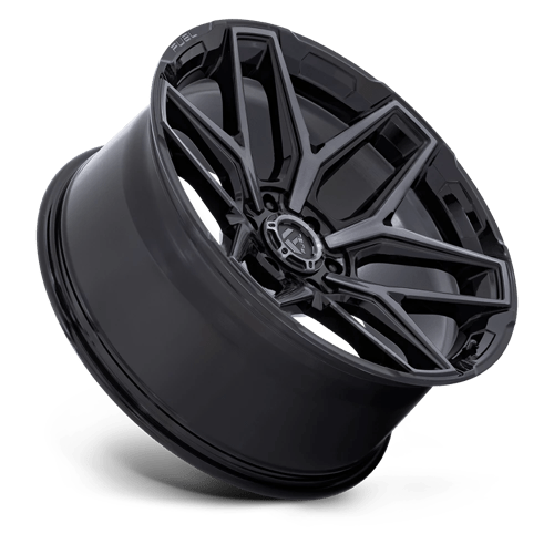 Fuel FLUX - Gloss Black Brushed Face w/ Gray Tint-Wheels-Fuel-Dirty Diesel Customs