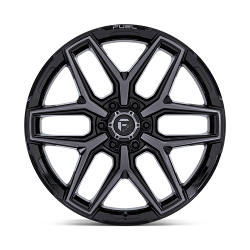 Fuel FLUX - Gloss Black Brushed Face w/ Gray Tint-Wheels-Fuel-Dirty Diesel Customs