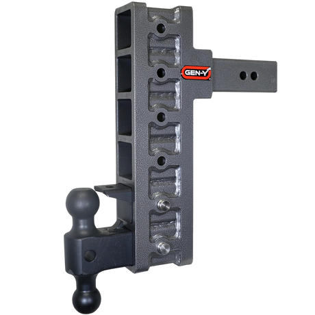 Gen-Y Mega-Duty 21K 12" Offset Drop Hitch 2.5" Shank Dual-Ball Mount & Pintle Lock (GH-926)-Drop Hitch-Gen-Y Hitch-Dirty Diesel Customs