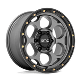 KMC KM541 DIRTY HARRY - Satin Gray With Black Lip-Wheels-KMC-KM54178550900-Dirty Diesel Customs