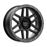 KMC KM544 MESA - Satin Black W/ Gloss Black Lip-Wheels-KMC-Dirty Diesel Customs