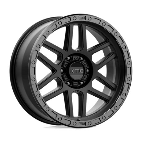 KMC KM544 MESA - Satin Black W/ Gloss Black Lip-Wheels-KMC-Dirty Diesel Customs