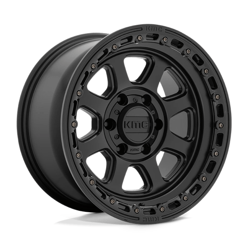 KMC KM548 CHASE - Satin Black W/ Gloss Black Lip-Wheels-KMC-Dirty Diesel Customs