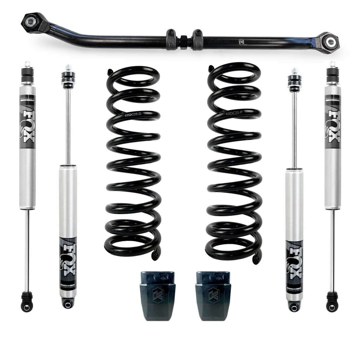 2014-2026 Cummins Stage 2 Leveling Kit with Fox 2.0 Performance Series Shocks (KRDD14STAGE2FOX)