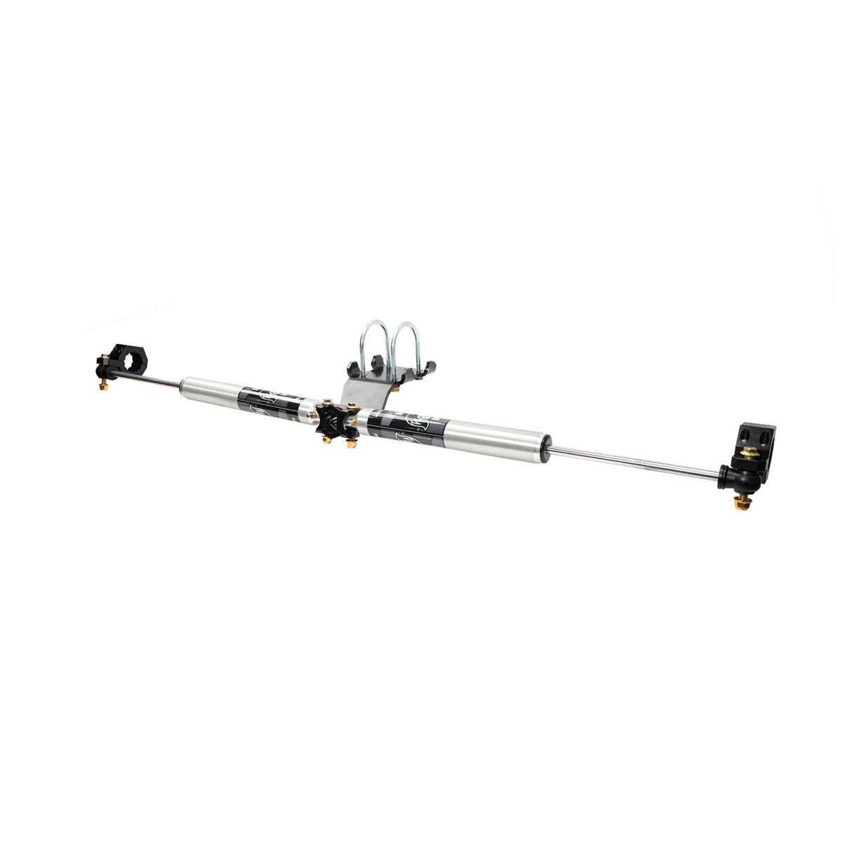 2005-2026 Powerstroke F-450/F-550 Dual Steering Stabilizer Kit with Fox 2.0 Shocks (KRF-DSS-45-S)