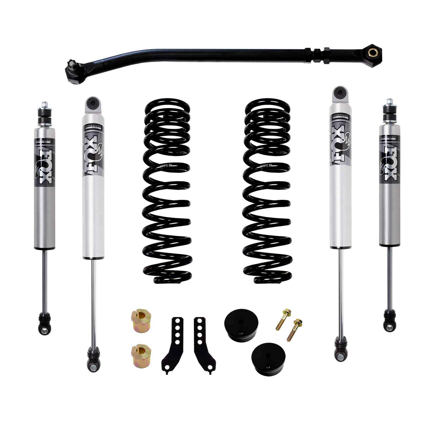2017-2025 Powerstroke Front 2.5" Leveling Kit w/ Fox Performance Series HTO Shocks (KRFD17STAGE2FOXHTO)