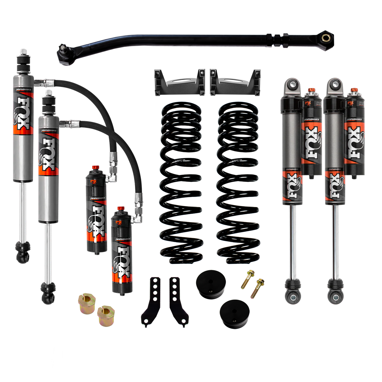 2017-2025 Powerstroke Stage 2 Leveling Kit w/ Fox Performance Elite Shocks (KRFD17STAGE2FOXPE)