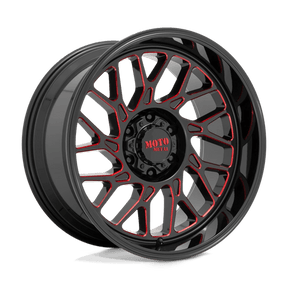 Moto Metal MO805 - Gloss Black Milled W/ Red Tint-Wheels-Moto Metal-Dirty Diesel Customs