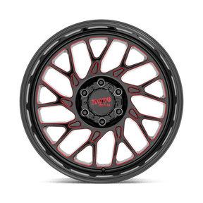 Moto Metal MO805 - Gloss Black Milled W/ Red Tint-Wheels-Moto Metal-Dirty Diesel Customs