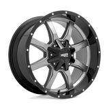 Moto Metal MO970 - Gloss Gray Center Gloss Black Lip-Wheels-Moto Metal-Dirty Diesel Customs