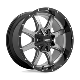 Moto Metal MO970 - Gloss Gray Center Gloss Black Lip-Wheels-Moto Metal-MO97021067412-Dirty Diesel Customs
