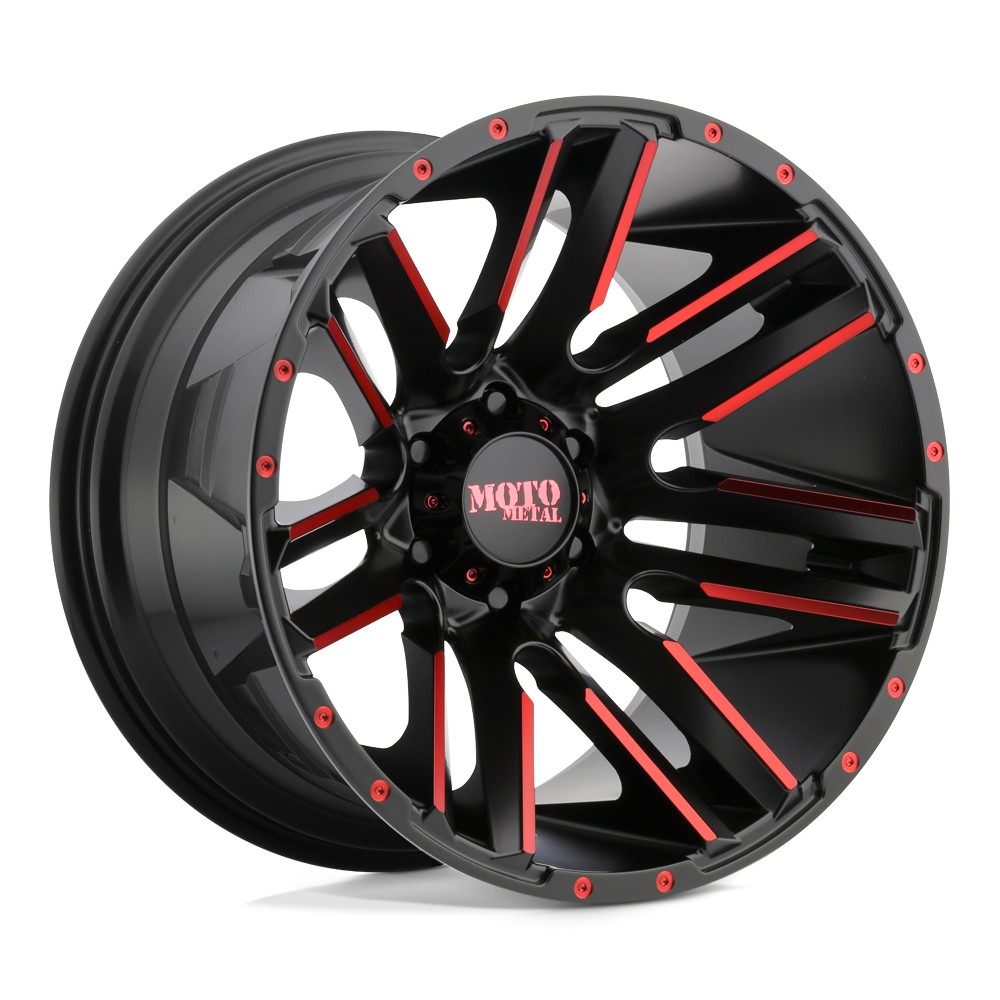 Moto Metal MO978 RAZOR - Satin Black W/ Machined Red Tint-Wheels-Moto Metal-MO97821050524NRC-Dirty Diesel Customs