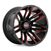 Moto Metal MO978 RAZOR - Satin Black W/ Machined Red Tint-Wheels-Moto Metal-MO97821050524NRC-Dirty Diesel Customs