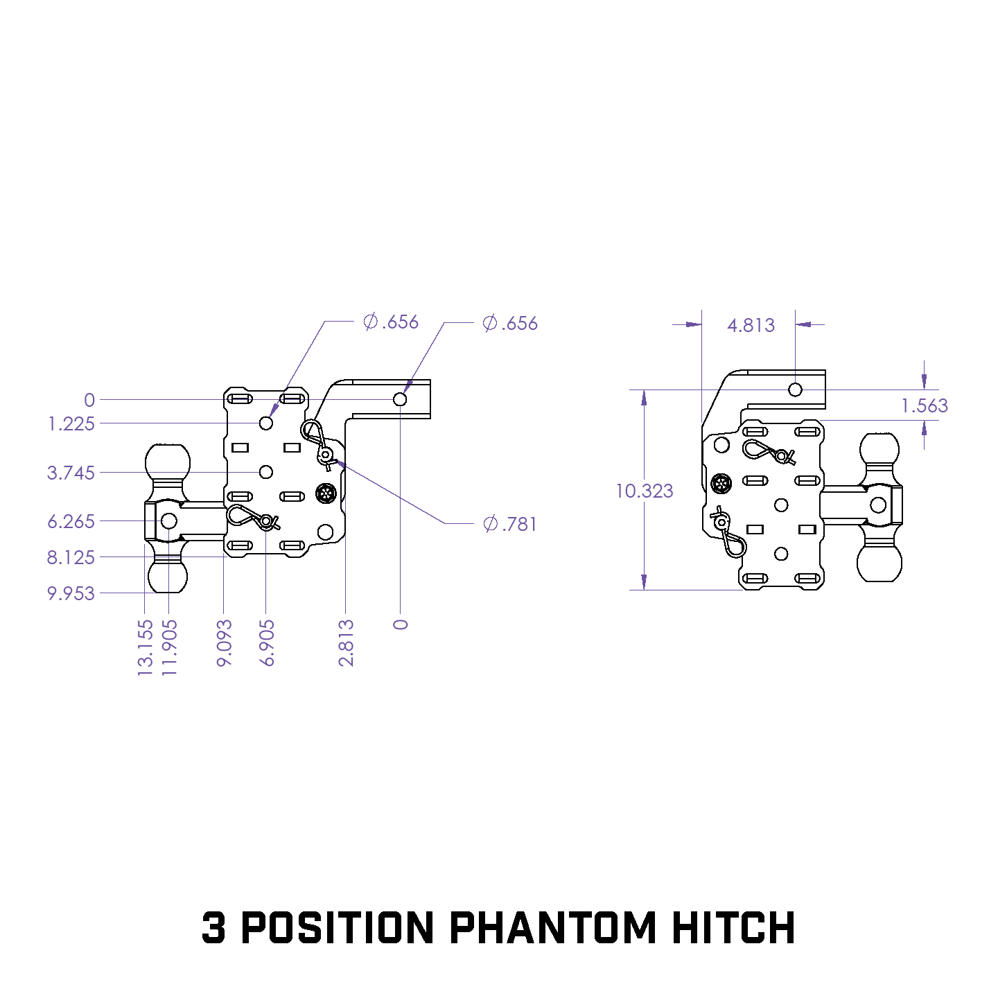 Phantom 12k Drop Hitch (GH-15001)-Drop Hitch-Gen-Y Hitch-Dirty Diesel Customs