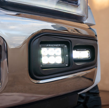 2023-2026 Ford Super Duty Fog Light Kit: RIGID SAE KIT- WHITE/ WHITE (Half STREET APPROVED/ Half Offroad)
