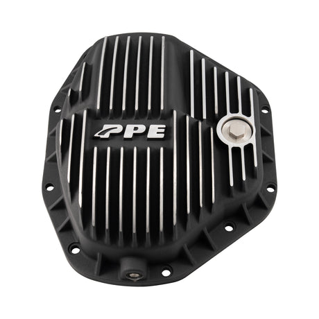 PPE 1994-2016 Powerstroke & Cummins Dana 80 10-Bolt Heavy-Duty Cast Aluminum Rear Differential Cover, brushed finish