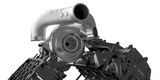 2011-2019 Powerstroke SPE S400 Emperor Turbo System render on 6.7L engine