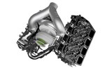 2011-2019 Powerstroke SPE S400 Emperor Turbo System render on 6.7L engine