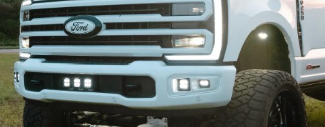 2020-2026 FORD SUPER DUTY FRONT CONVERTIBLE BRACKET: 3 INCH RIGID D-SERIES CUBES