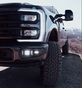 2023-2026 Ford Super Duty Fog Light Kit: RIGID SAE KIT- WHITE/ WHITE (Half STREET APPROVED/ Half Offroad)