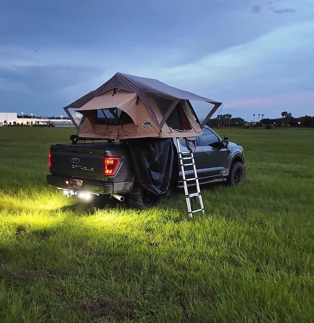 2020-26 Ford F150 Hitch Bar: FLOOD- Rigid SR-Q Midnight Series 6" w / Rigid Igntie Endcap Upgrade