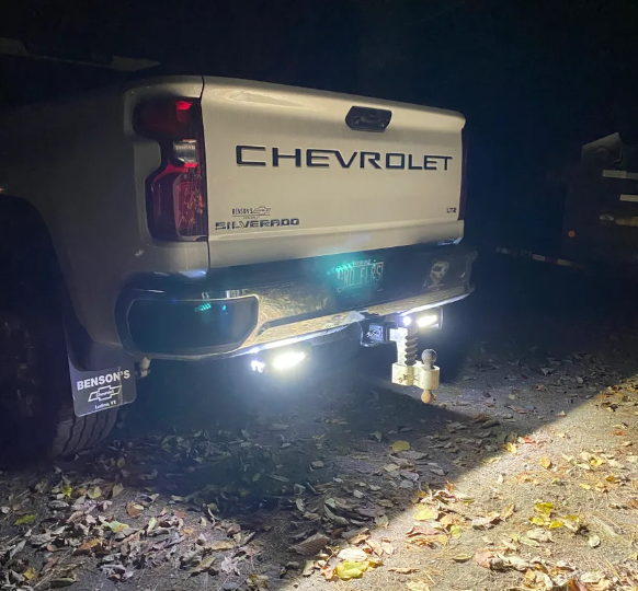 2020-2026 GMC/CHEVROLET 2500/3500 HD HITCH BARS: FLOOD - GMC/CHEVROLET HITCH BARS ™  RIGID 6" SR-Q MIDNIGHT SERIES W / R