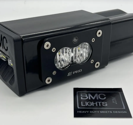2017-2026 FORD F250-F450 HITCH BAR - MINI WITH baja Designs S2 Sport MAIN - Rigid Ignite Endcap