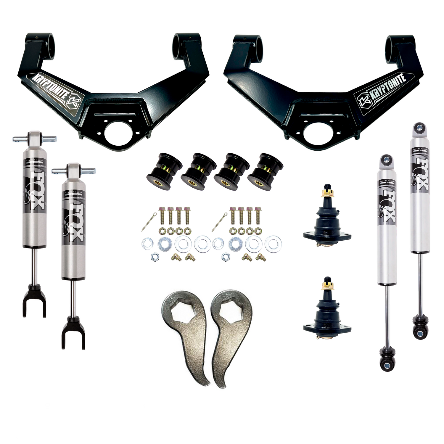2011-2019 Duramax Kryptonite Stage 3 Leveling Kit with Fox 2.5 Shocks (KR11STAGE3FOXHTO)