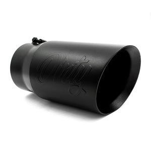 Universal 5 to 6" Dirty Stainless Exhaust Tip (DDC-EXH-A056)-Exhaust Tips-Dirty Diesel Customs-DDC-EXH-A056-BLK-Dirty Diesel Customs