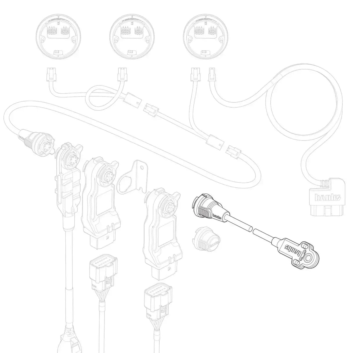 Universal AirMouse Sensor Module (66420)-Temp Sensor Harness Plugs-Banks Power-Dirty Diesel Customs