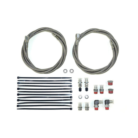 Universal Alpha Pro S Stainless Air Line Upgrade Kit (HP10657-S-1)-Air Compressor Hardware-PACBRAKE-Dirty Diesel Customs