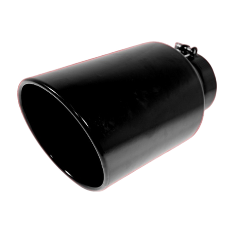 Universal Black Powder Coated Exhaust Tip 6" Outlet (506015RACBX)-Exhaust Tips-Mel's Manufacturing-Dirty Diesel Customs