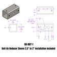 Universal Bolt-On Reducer Sleeve (GH-00X-1)-Towing Accessories-Gen-Y Hitch-GH-007-1-Dirty Diesel Customs
