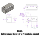 Universal Bolt-On Reducer Sleeve (GH-00X-1)-Towing Accessories-Gen-Y Hitch-GH-007-1-Dirty Diesel Customs