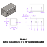 Universal Bolt-On Reducer Sleeve (GH-00X-1)-Towing Accessories-Gen-Y Hitch-GH-008-1-Dirty Diesel Customs