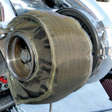 Universal Duramax Titanium Woven Turbo Blanket - Small T4 Turbos (116150040)-Turbo Blanket-PPE-Dirty Diesel Customs