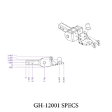 Universal Glyder Torsion-Flex Ball mount w/2" Shank (GH-1200X)-Drop Hitch-Gen-Y Hitch-Dirty Diesel Customs
