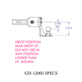 Universal Glyder Torsion-Flex Ball mount w/2" Shank (GH-1200X)-Drop Hitch-Gen-Y Hitch-Dirty Diesel Customs