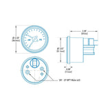 Universal Mechanical Air Gauge (HP10010)-Gauge Pod-PACBRAKE-Dirty Diesel Customs