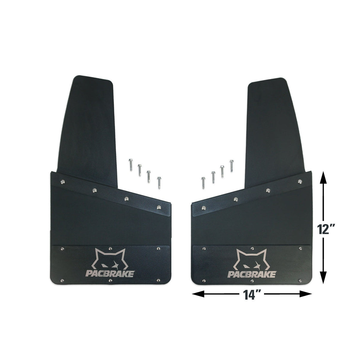 Universal PacBrake KickBack-Style Mud Flaps (HP10580-12-1X)-Mud Flap-PACBRAKE-Dirty Diesel Customs
