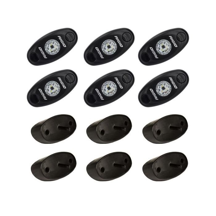 Universal Rock Light Kit 6 Cool White (400253)-Fender Lights-Rigid Industries-Dirty Diesel Customs