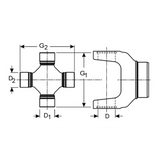 Universal SPL55X 1480/ U-Joint (SPL55X)-U-Joints-Spicer-Dirty Diesel Customs