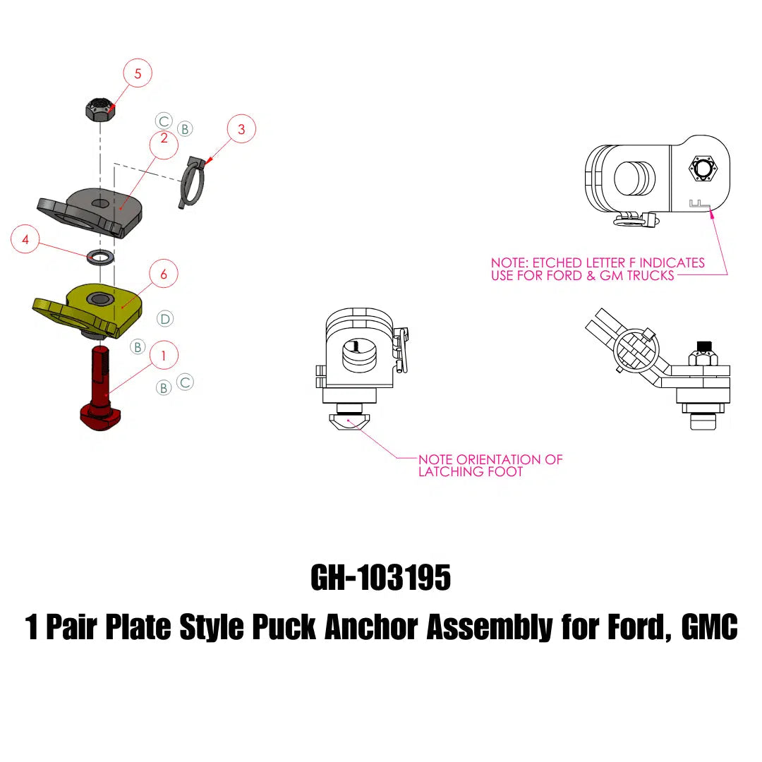 Universal Safety Chain Anchors (103XXX)-Towing Accessories-Gen-Y Hitch-GH-103195-Dirty Diesel Customs