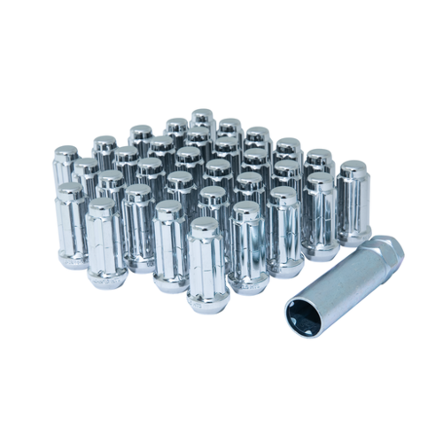 Universal Spline Lug Nut Set - 32 (K8TS-14150GR)-Spline Lug Nuts-Gorilla Automotive Products-K8TS-14150GR-Dirty Diesel Customs
