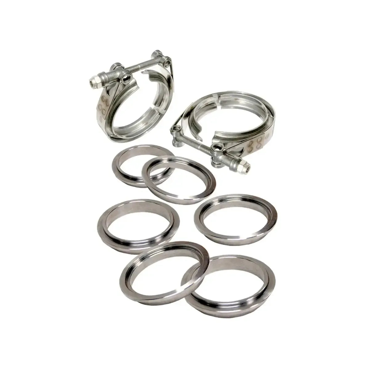 Universal Standard 304 SS V-Band - 8 Piece Set (2C 3M 3F)-V Band Clamp-PPE-Dirty Diesel Customs