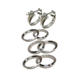 Universal Standard 304 SS V-Band - 8 Piece Set (2C 3M 3F)-V Band Clamp-PPE-Dirty Diesel Customs