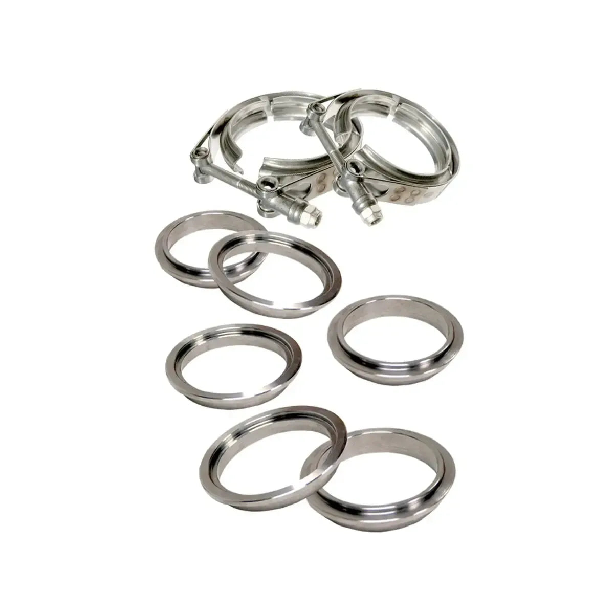 Universal Standard 304 SS V-Band - 8 Piece Set (2C 3M 3F)-V Band Clamp-PPE-Dirty Diesel Customs
